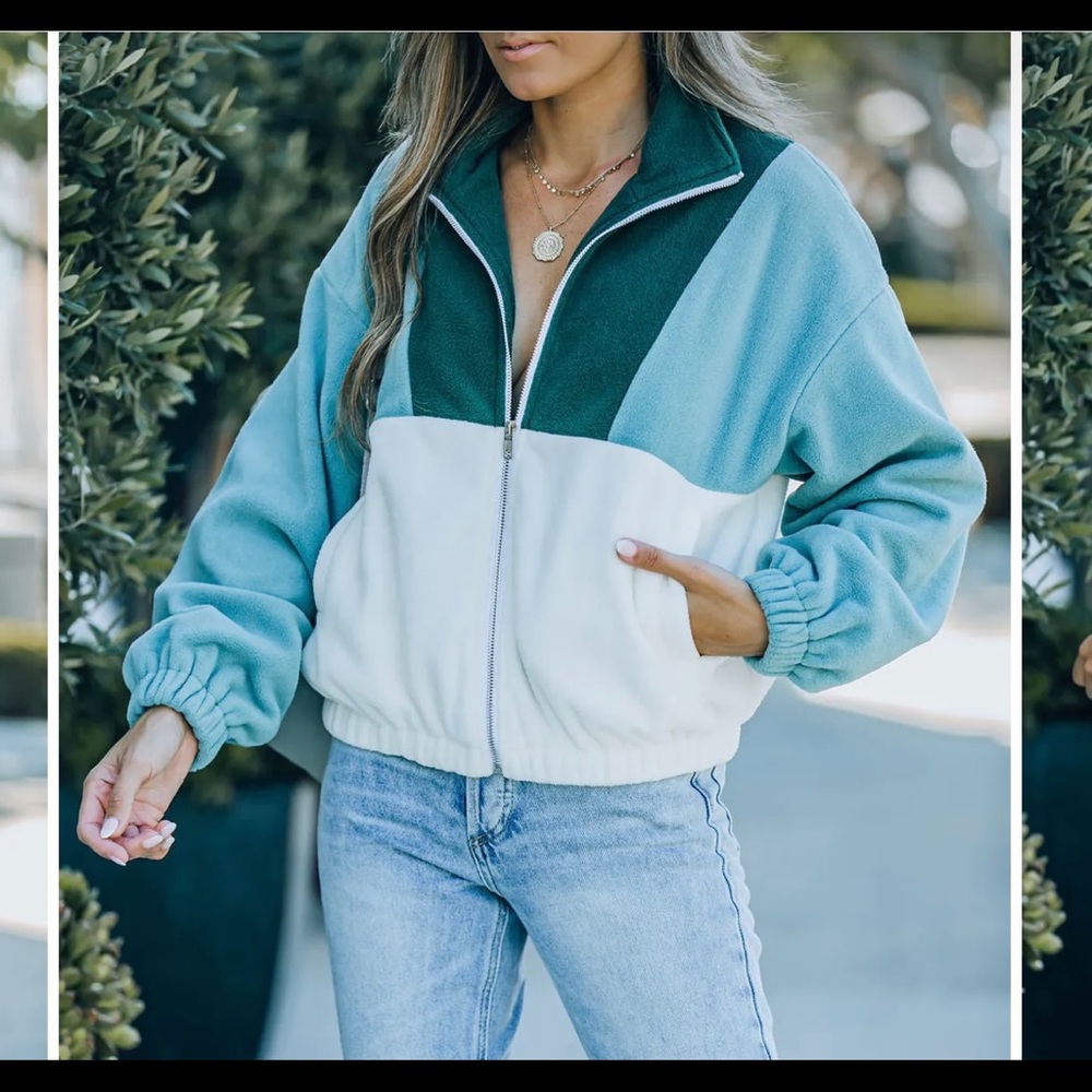 Bright and Bold Multicolored Zip-up Sweater